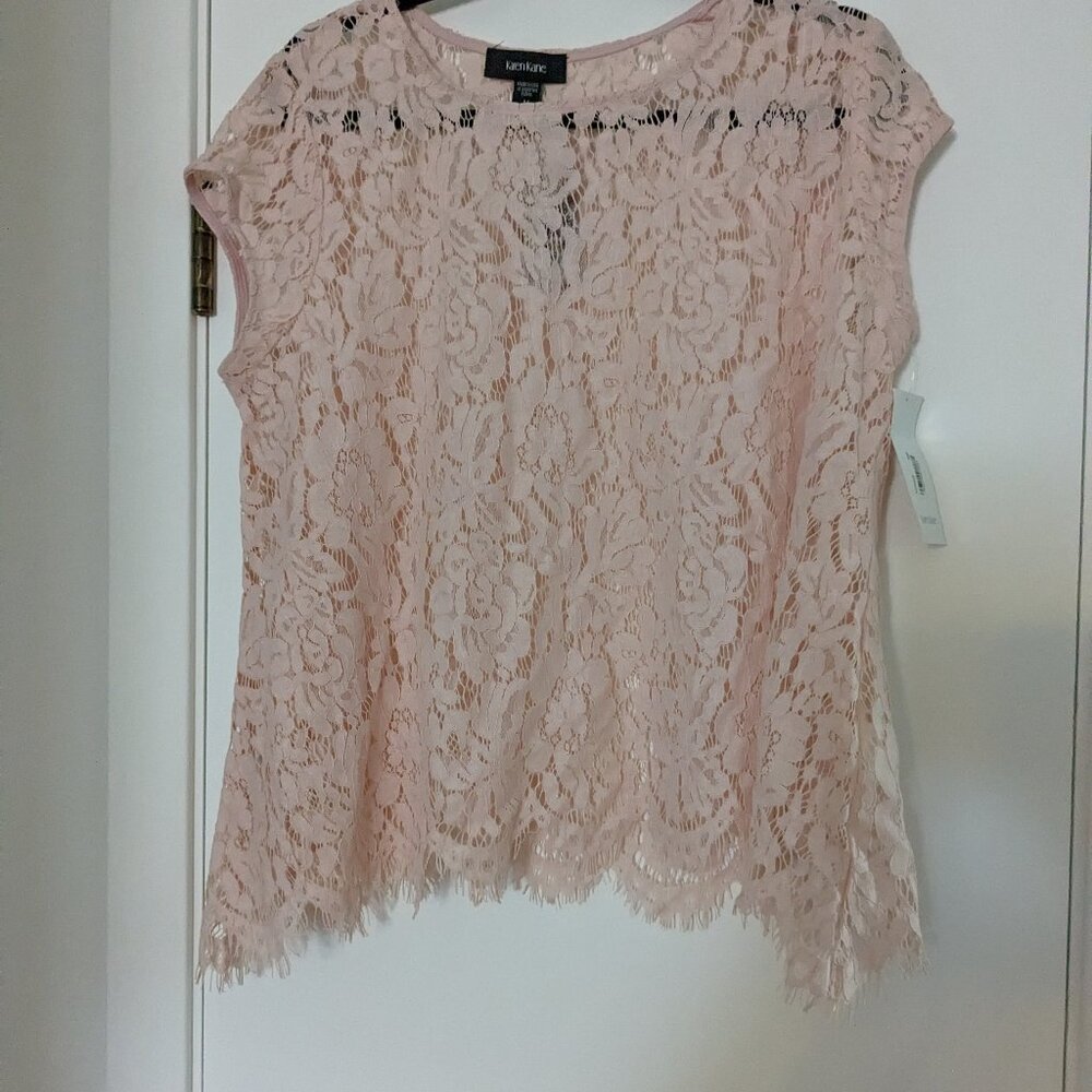 Karen Kane Lace Flare Top
